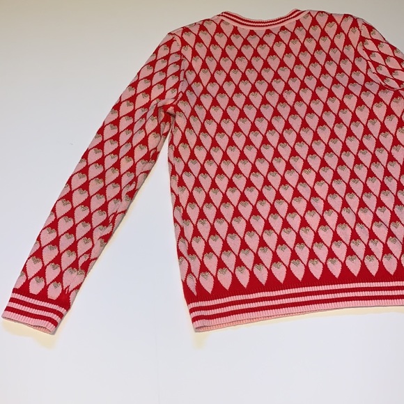 Molly Bracken Lili Sidonio Pink, Red, and Gold Heart Sweater - Women’s XS - Picture 4 of 10